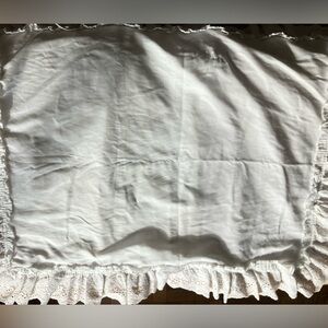 Ralph Lauren White Ruffled Pillow Sham - Classic Lace Edge